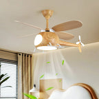 Ceiling Fan Integrated LED Remote Control Walnut Finish