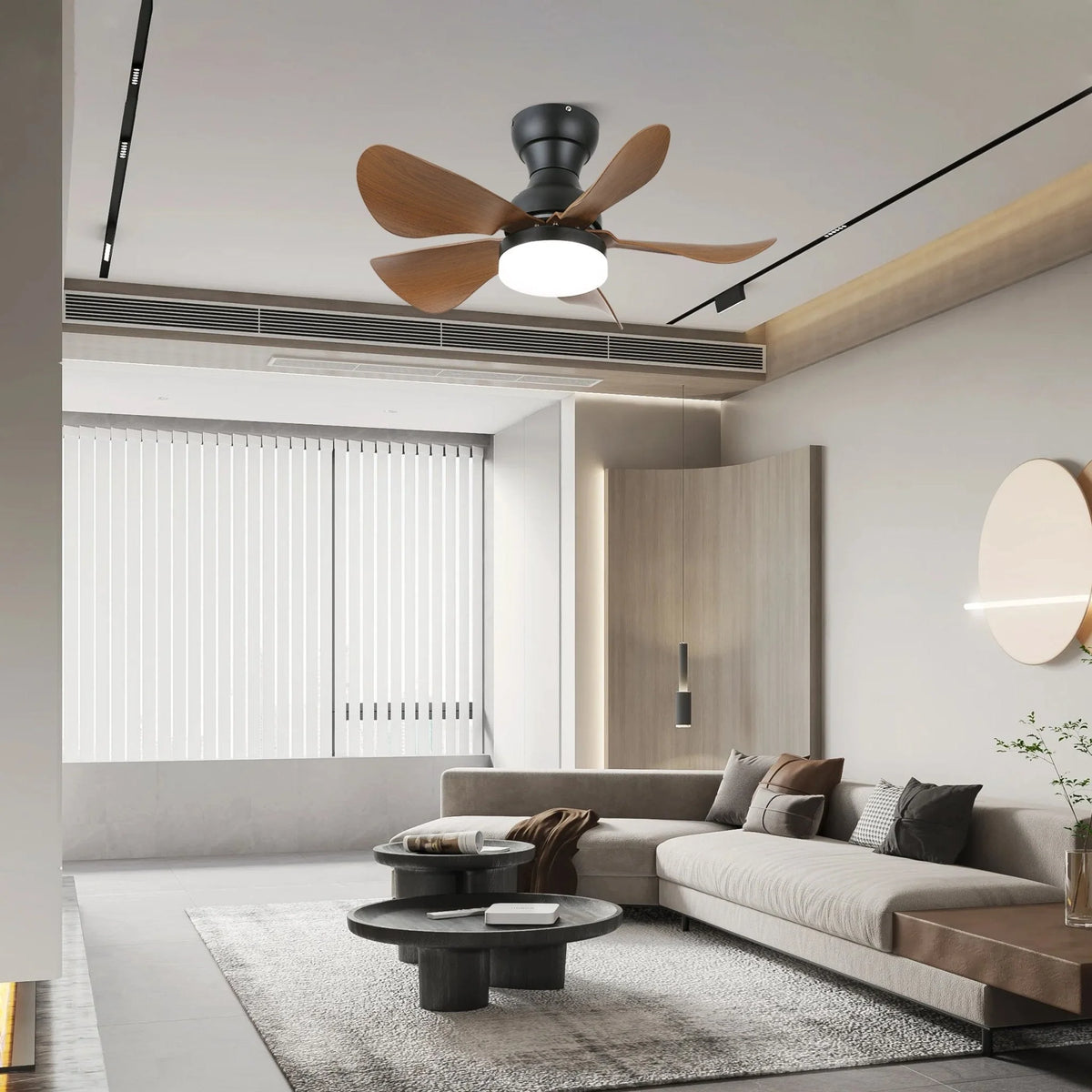 Ceiling Fan Integrated LED & Remote Control Whisper-Quiet Motor
