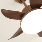 Ceiling Fan Integrated LED & Remote Control Wood-Look Blades