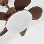 Ceiling Fan Integrated LED & Remote Control Wood-Look Blades