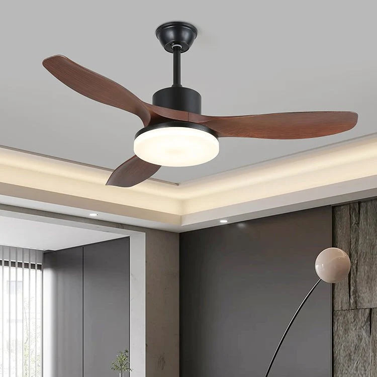 Ceiling Fan Integrated LED & Remote Walnut Finish