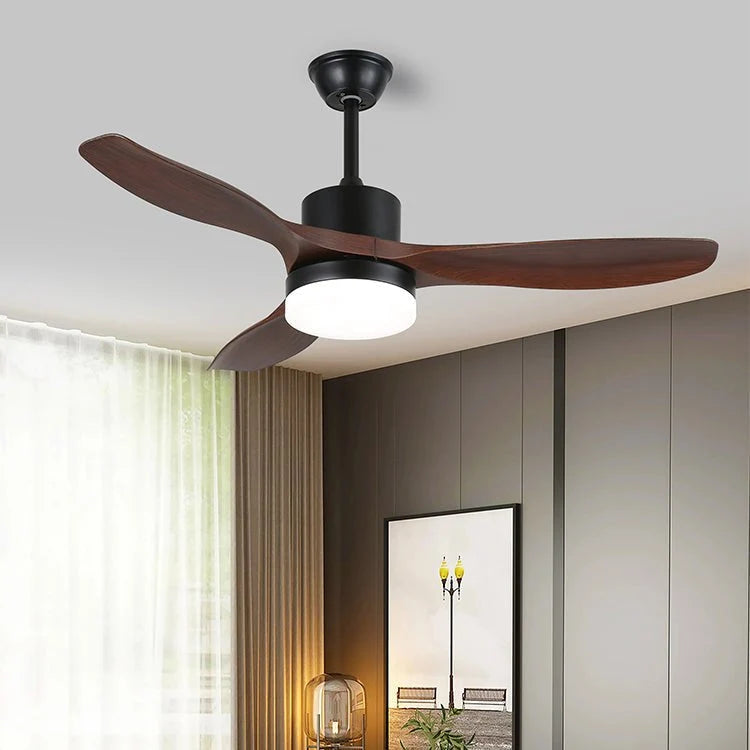 Ceiling Fan Integrated LED & Remote Walnut Finish