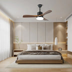 Ceiling Fan Integrated LED & Remote Walnut Finish