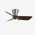 Ceiling Fan Integrated LED Walnut Finish Six-Speed & Remote