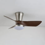 Ceiling Fan Integrated LED Walnut Finish Six-Speed & Remote