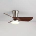 Ceiling Fan Integrated LED Walnut Finish Six-Speed & Remote