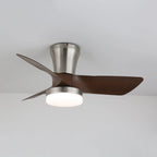 Ceiling Fan Integrated LED Walnut Finish Six-Speed & Remote