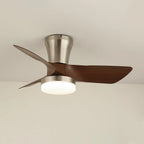 Ceiling Fan Integrated LED Walnut Finish Six-Speed & Remote