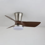 Ceiling Fan Integrated LED Walnut Finish Six-Speed & Remote