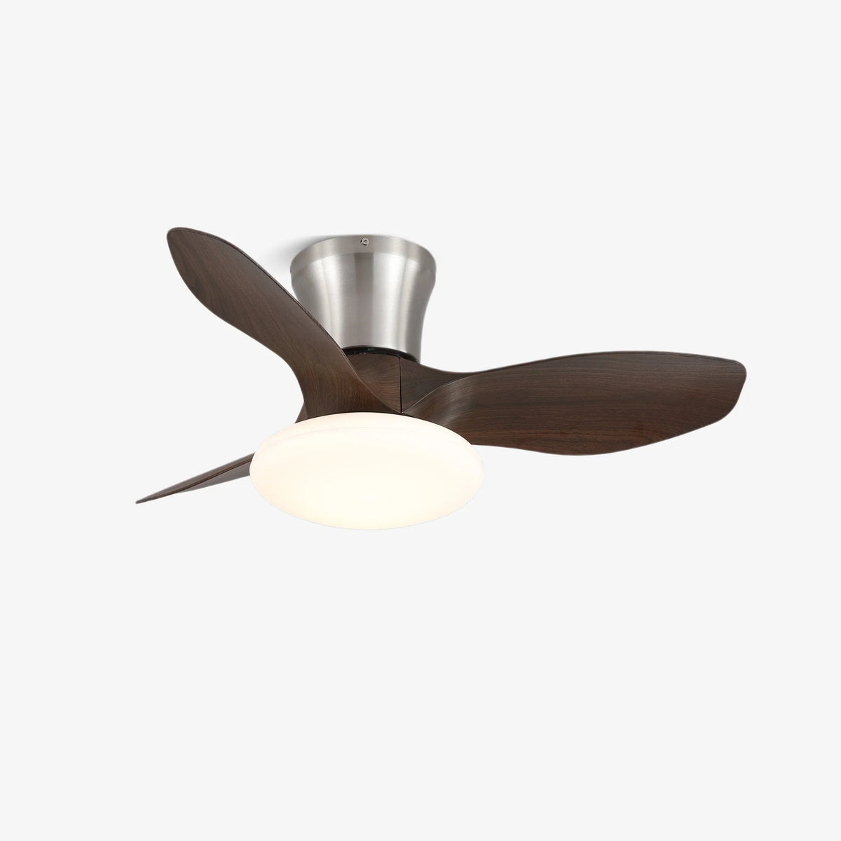 Ceiling Fan Integrated LED Wooden Blades Quiet DC Motor