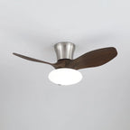 Ceiling Fan Integrated LED Wooden Blades Quiet DC Motor