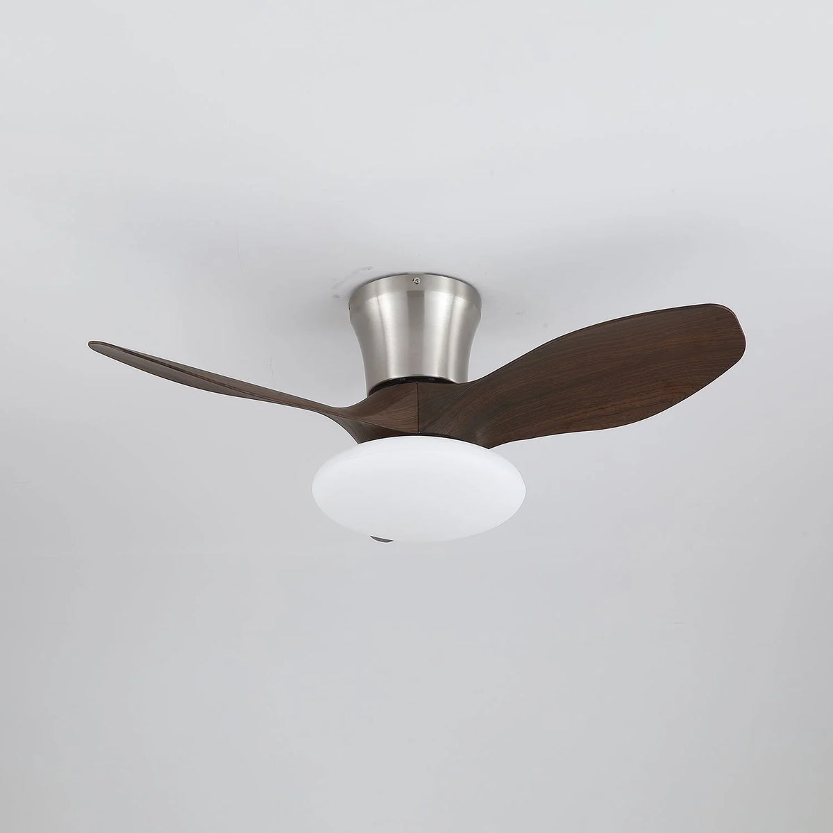 Ceiling Fan Integrated LED Wooden Blades Quiet DC Motor