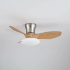 Ceiling Fan Integrated LED Wooden Blades Quiet DC Motor