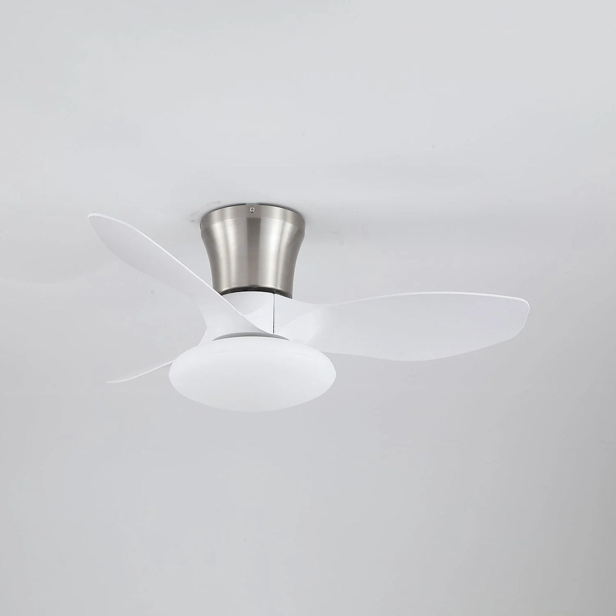 Ceiling Fan Integrated LED Wooden Blades Quiet DC Motor