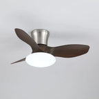 Ceiling Fan Integrated LED Wooden Blades Quiet DC Motor