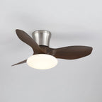 Ceiling Fan Integrated LED Wooden Blades Quiet DC Motor