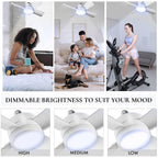 Ceiling Fan LED Light 1000 Lumens Remote Control E26 Socket