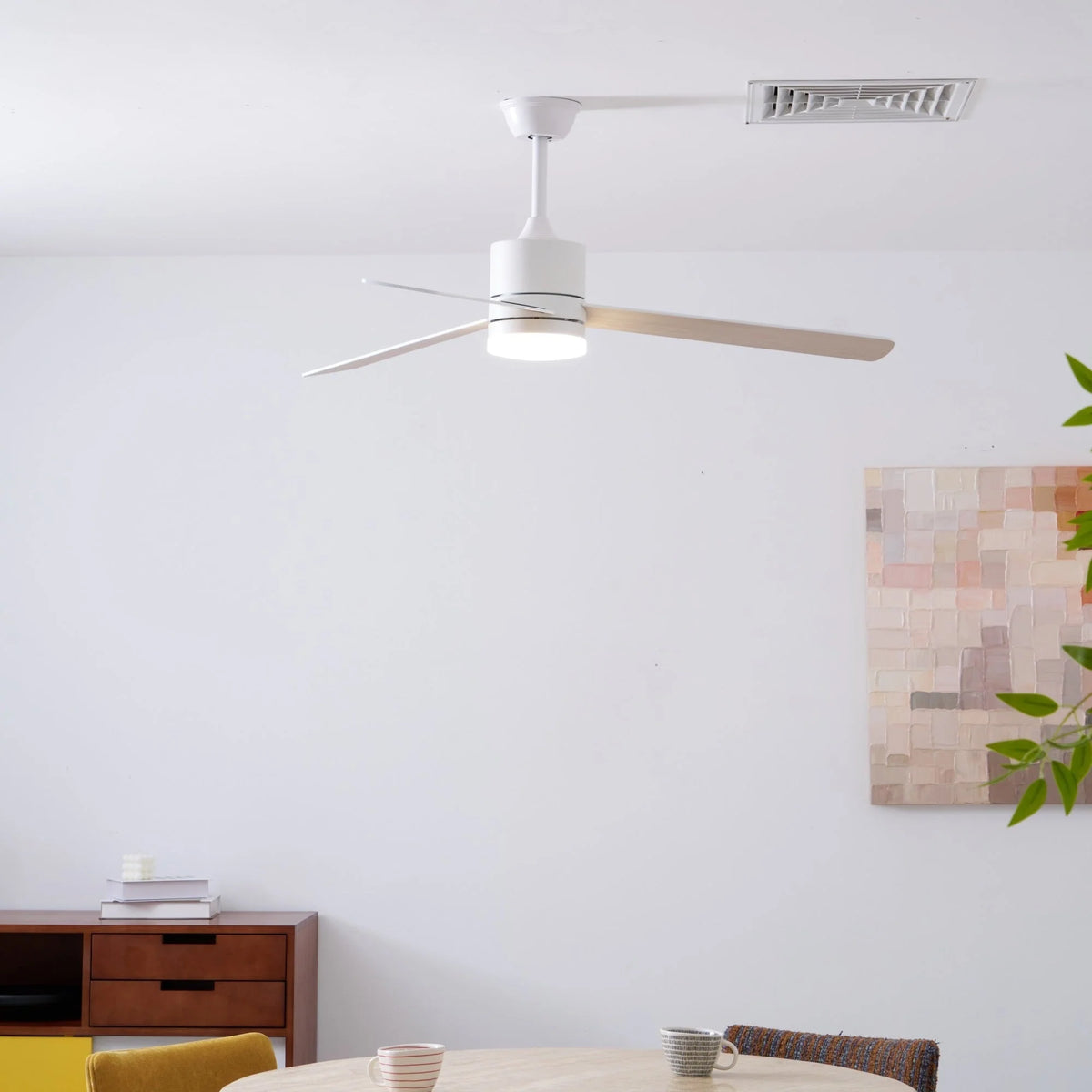 Ceiling Fan LED Light Quiet DC Motor 52 Inch