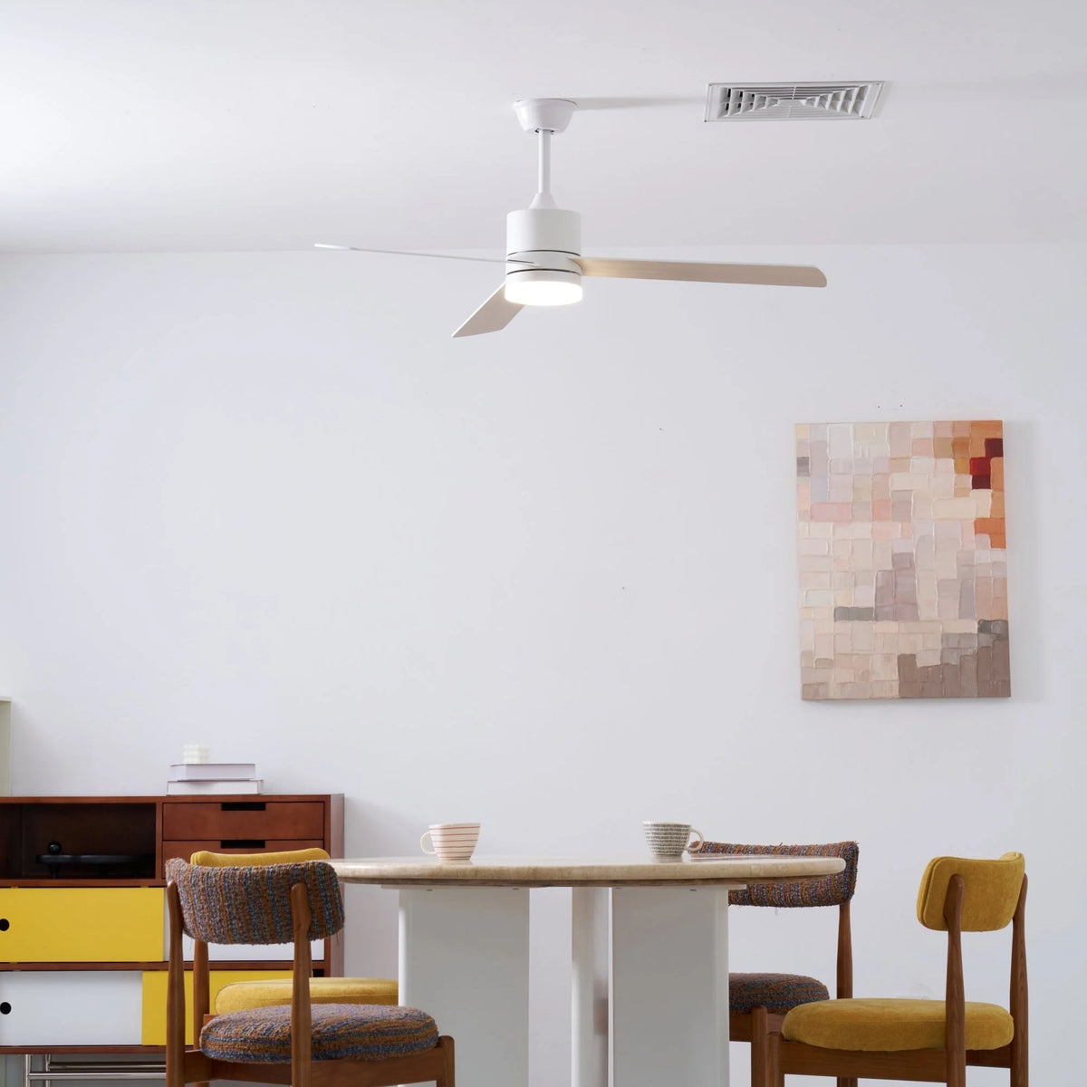 Ceiling Fan LED Light Quiet DC Motor 52 Inch