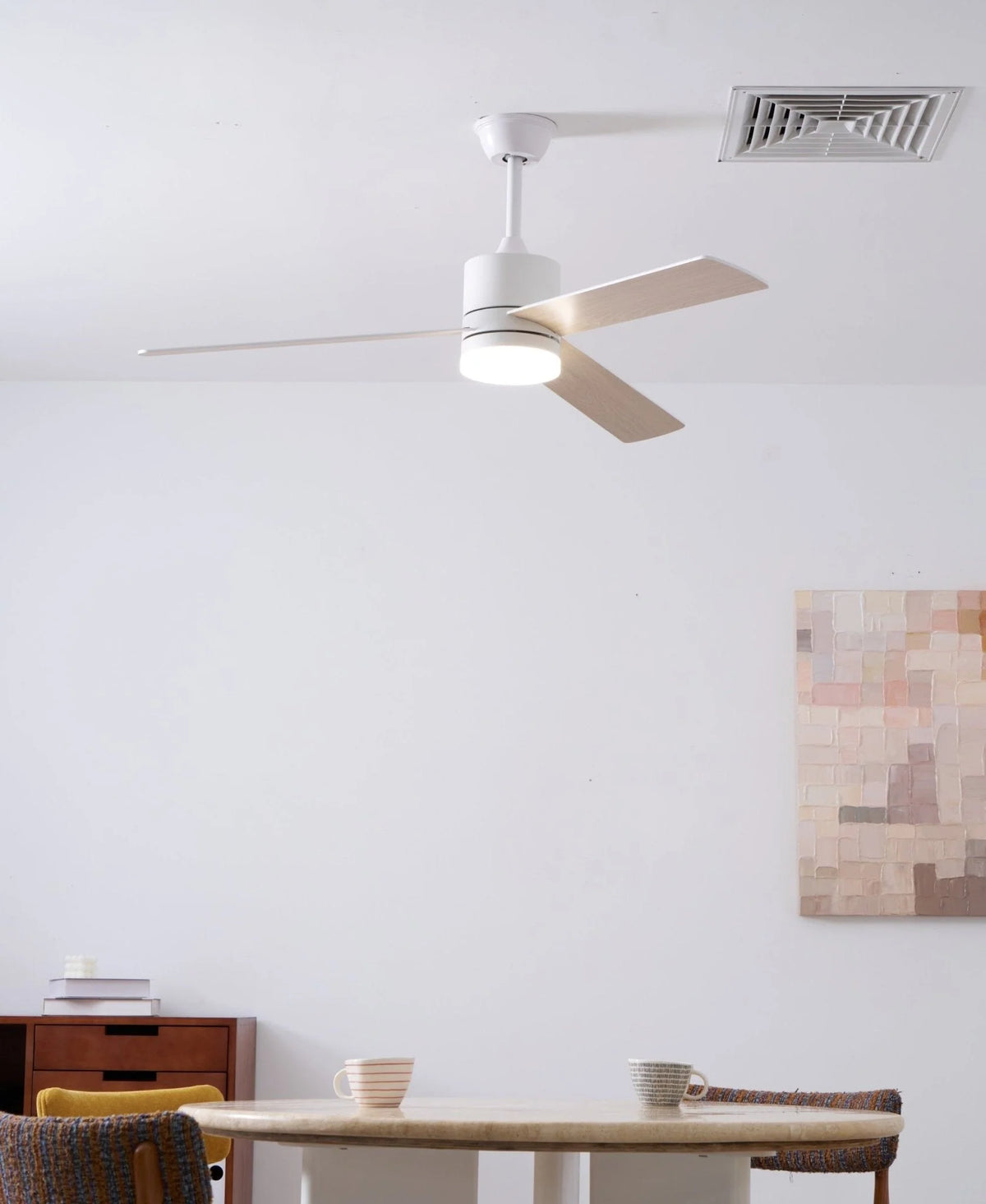 Ceiling Fan LED Light Quiet DC Motor 52 Inch
