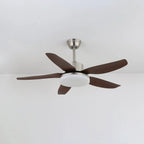 Ceiling Fan LED Light Remote 6 Speeds Wood Finish