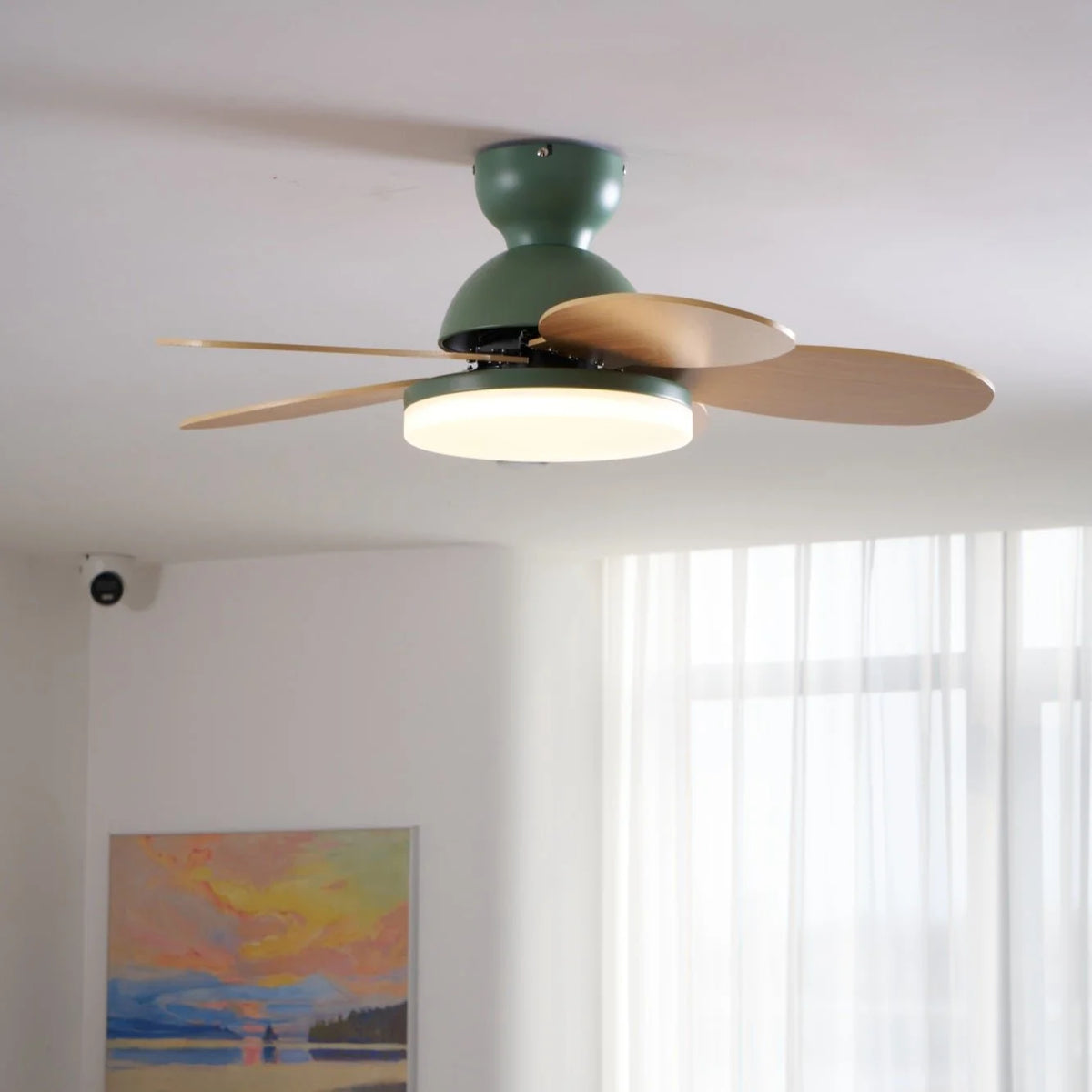 Ceiling Fan LED Light & Remote Quiet Reversible Motor