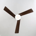 Ceiling Fan LED Light & Remote Wood-Look Blades
