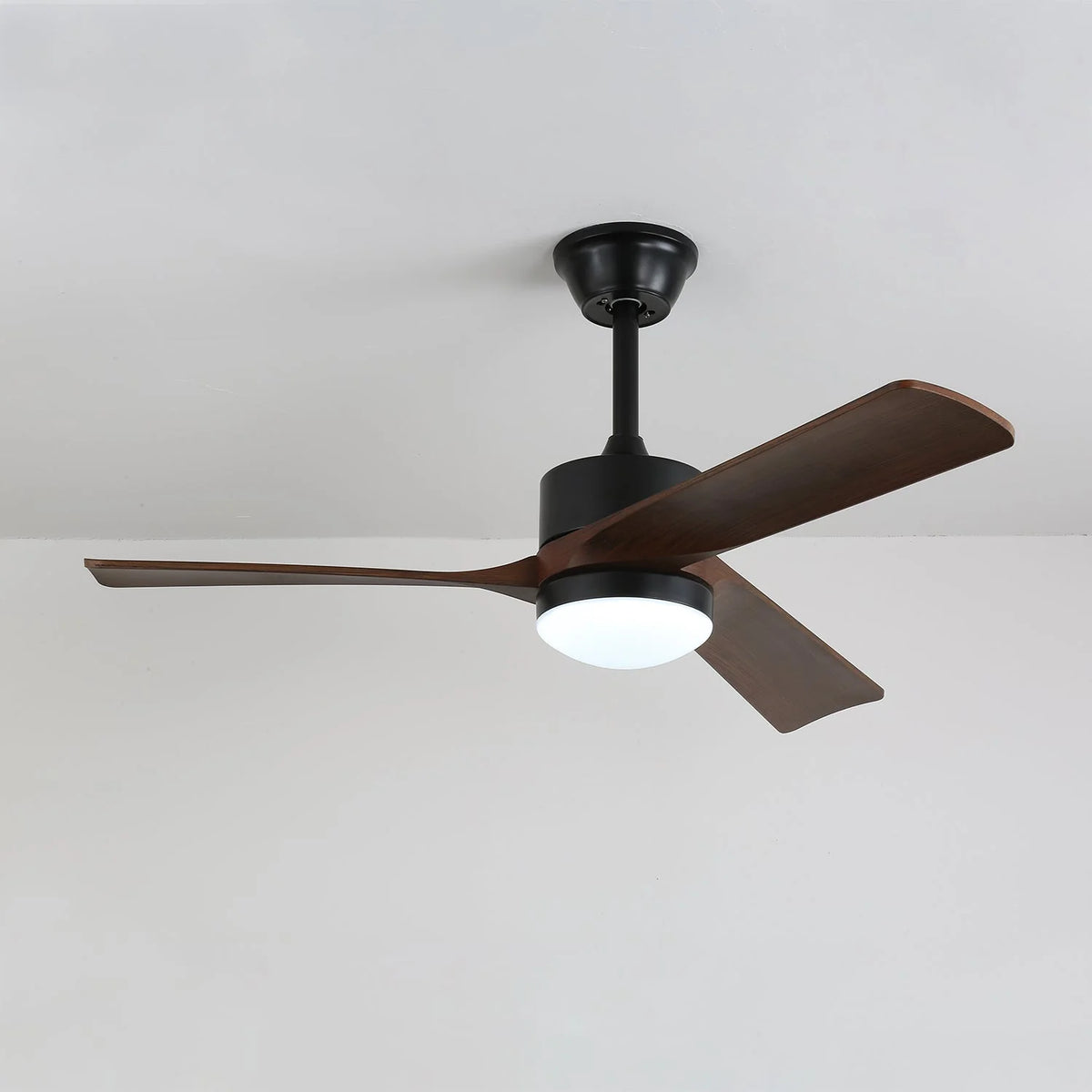 Ceiling Fan LED Light & Remote Wood-Look Blades