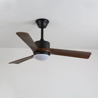 Ceiling Fan LED Light & Remote Wood-Look Blades