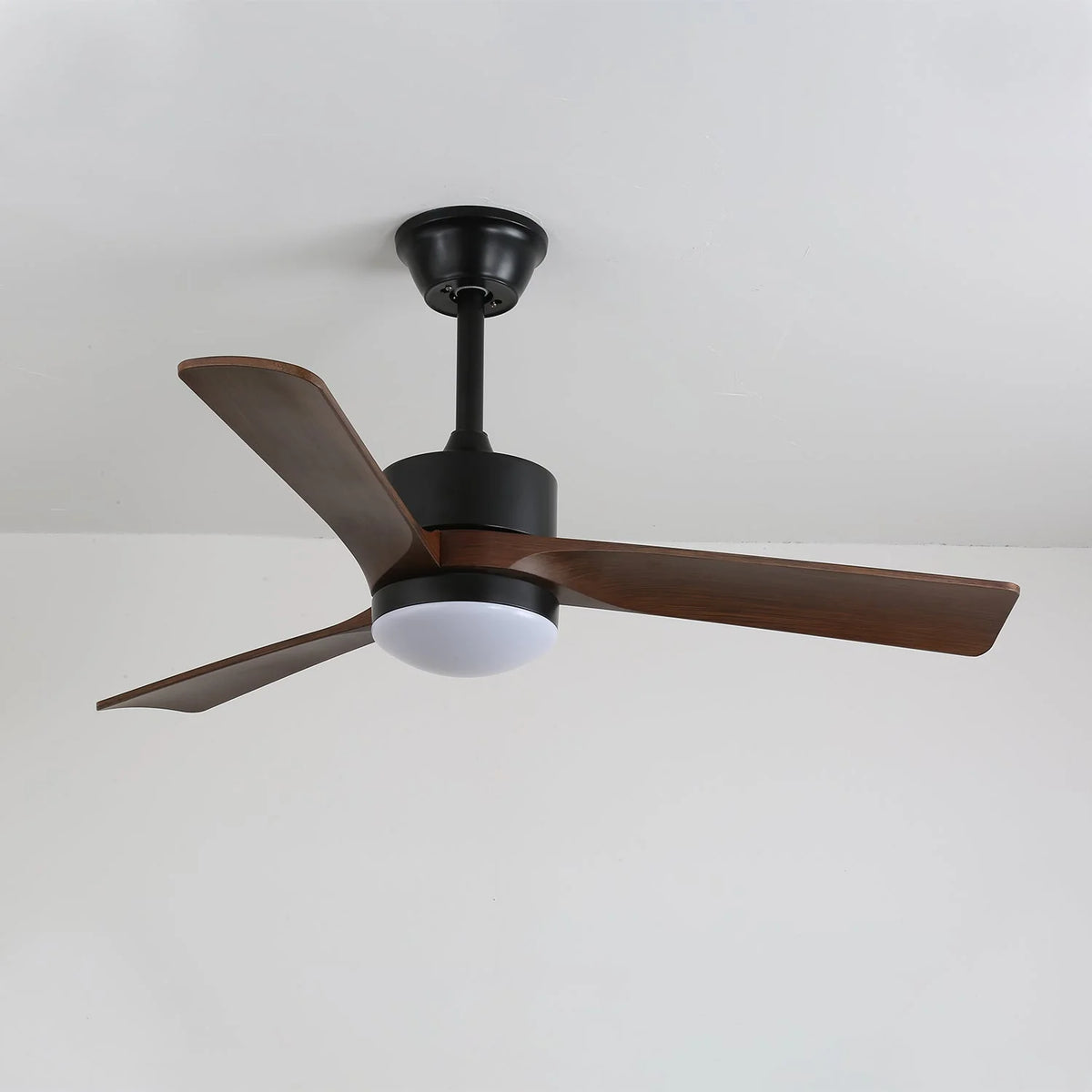 Ceiling Fan LED Light & Remote Wood-Look Blades