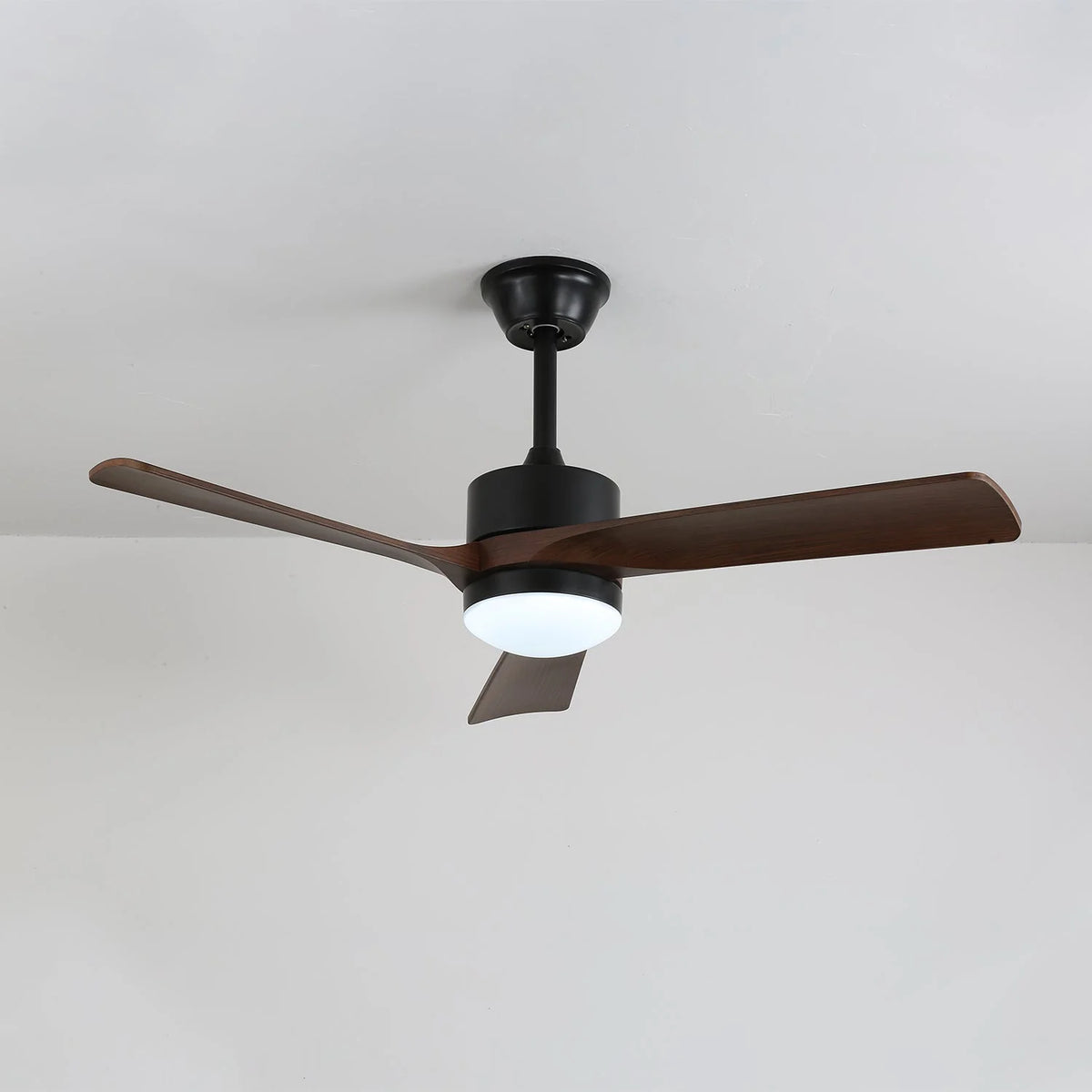 Ceiling Fan LED Light & Remote Wood-Look Blades