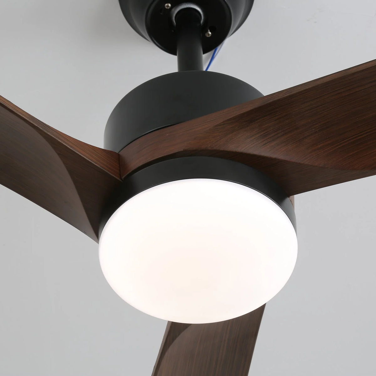 Ceiling Fan LED Light & Remote Wood-Look Blades