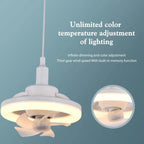 Ceiling Fan LED Remote Control & Whisper-Quiet Motor