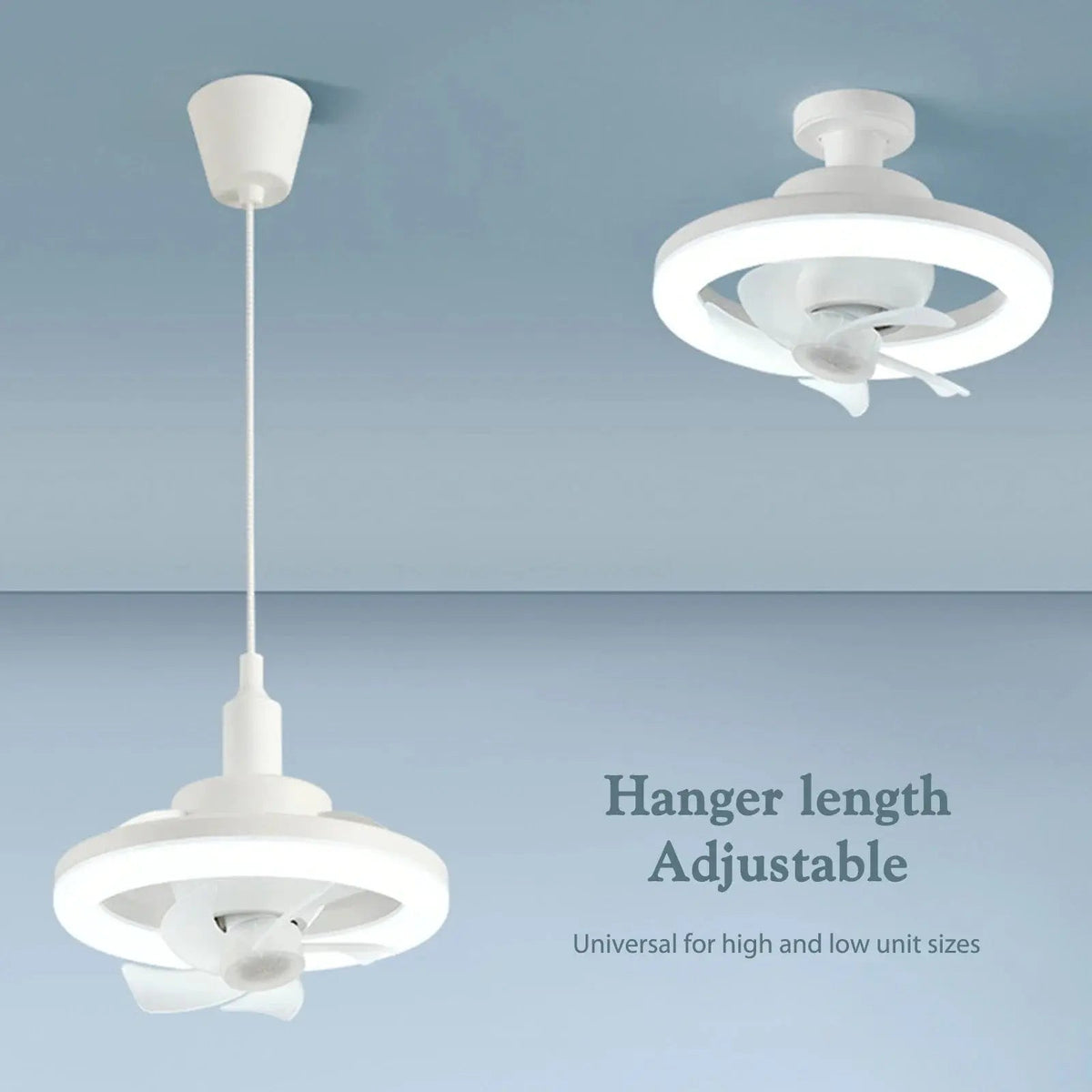 Ceiling Fan LED Remote Control & Whisper-Quiet Motor