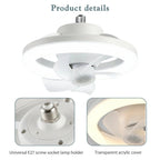 Ceiling Fan LED Remote Control & Whisper-Quiet Motor