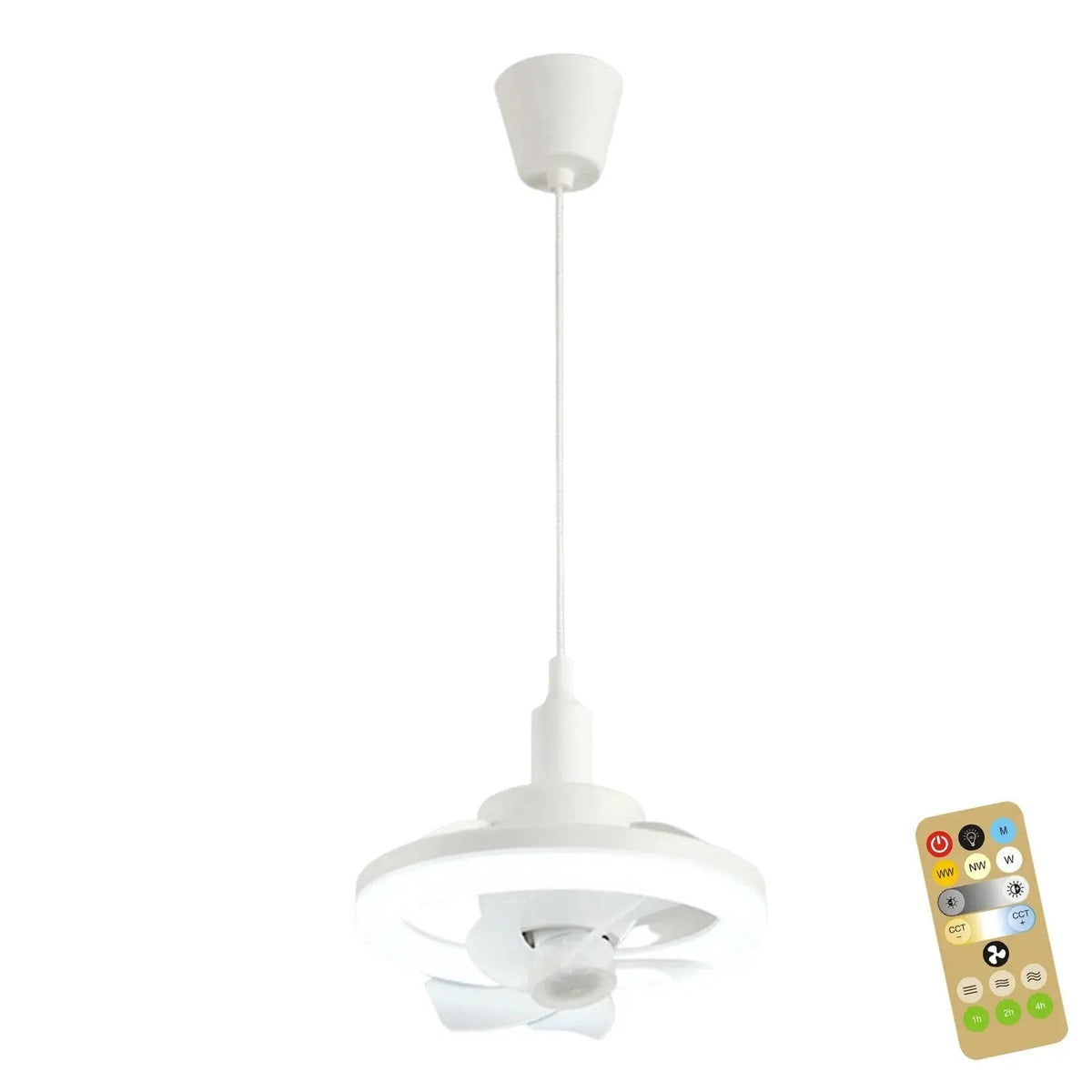 Ceiling Fan LED Remote Control & Whisper-Quiet Motor