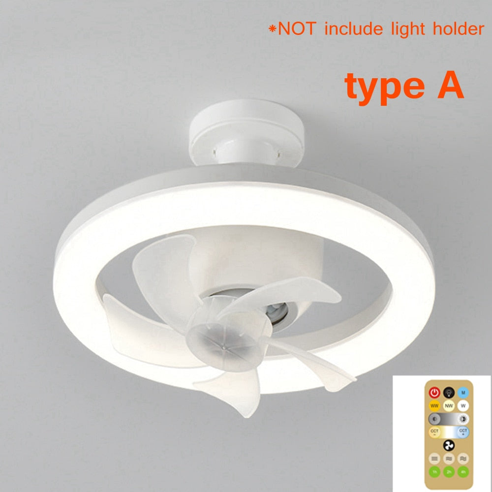 Ceiling Fan Lamp 2-in-1 Adjustable Color Temp & Remote