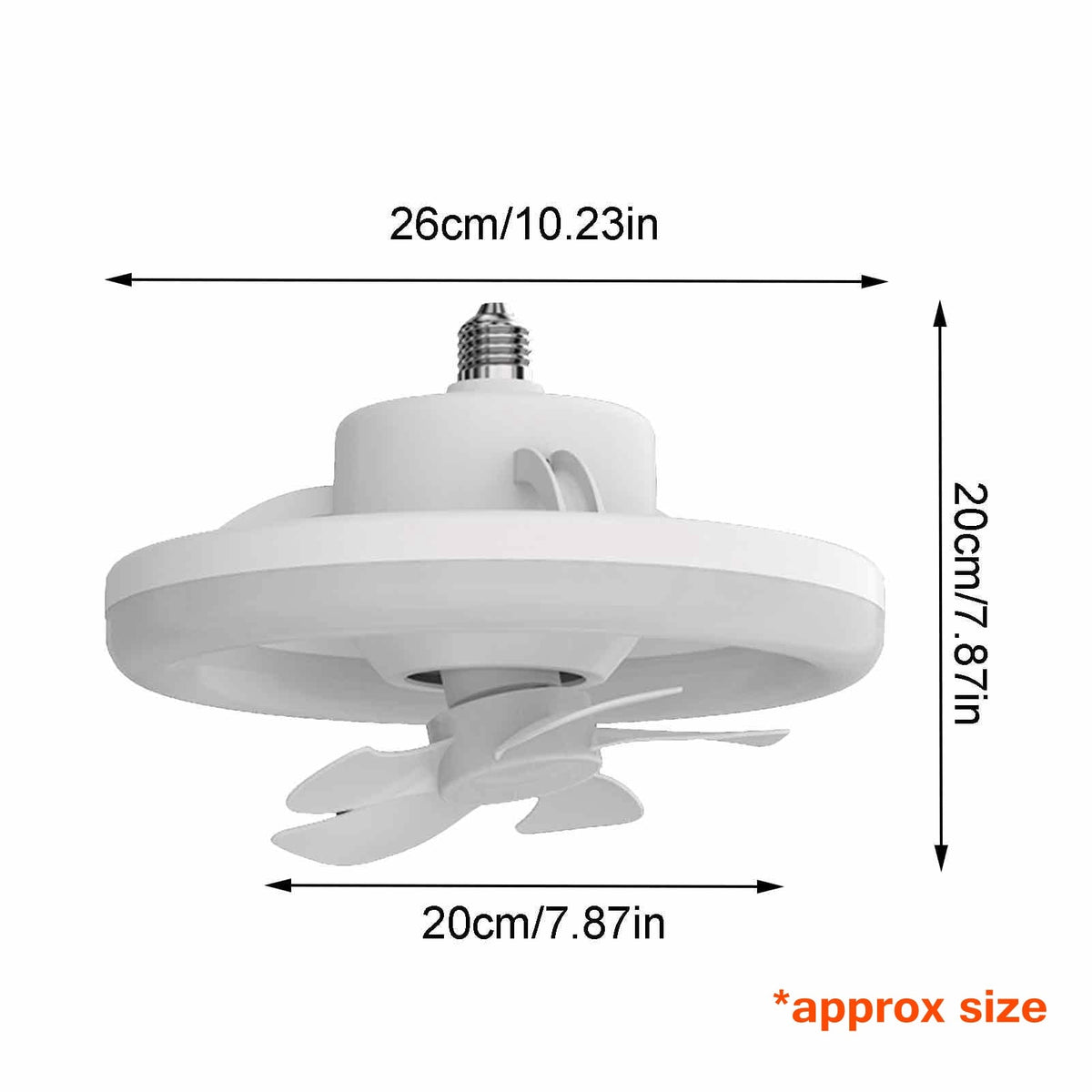 Ceiling Fan Lamp 2-in-1 Adjustable Color Temp & Remote