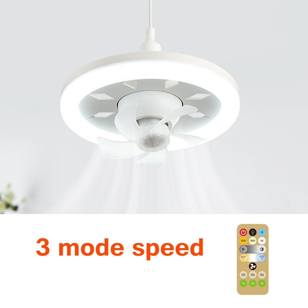 Ceiling Fan Lamp 2-in-1 Adjustable Color Temp & Remote