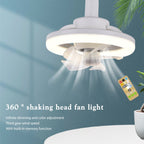 Ceiling Fan Lamp 360° Airflow Integrated LED Remote Control