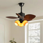 Ceiling Fan Light 30 Inch Copper Motor 6-Speed Remote