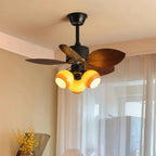 Ceiling Fan Light 30 Inch Copper Motor 6-Speed Remote