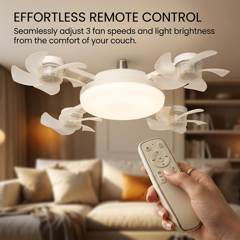 Ceiling Fan Light Bulb E27 Remote-Controlled