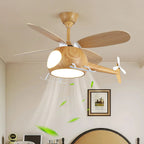 Ceiling Fan Light Dimmable LED Remote Control Quiet Motor