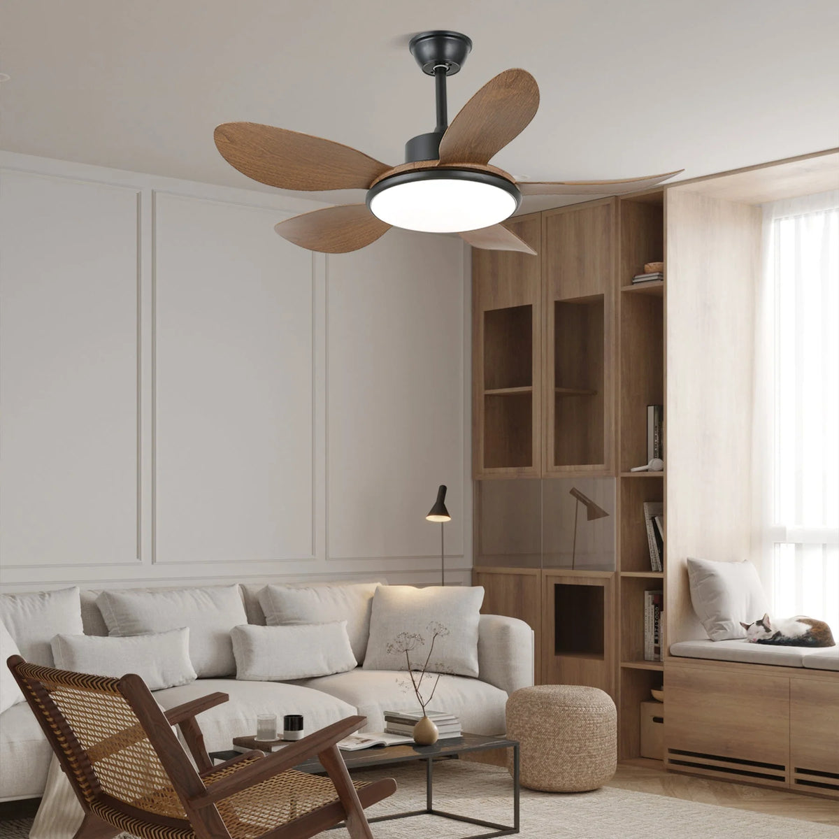 Ceiling Fan Light Dimmable LED & Remote Quiet Operation