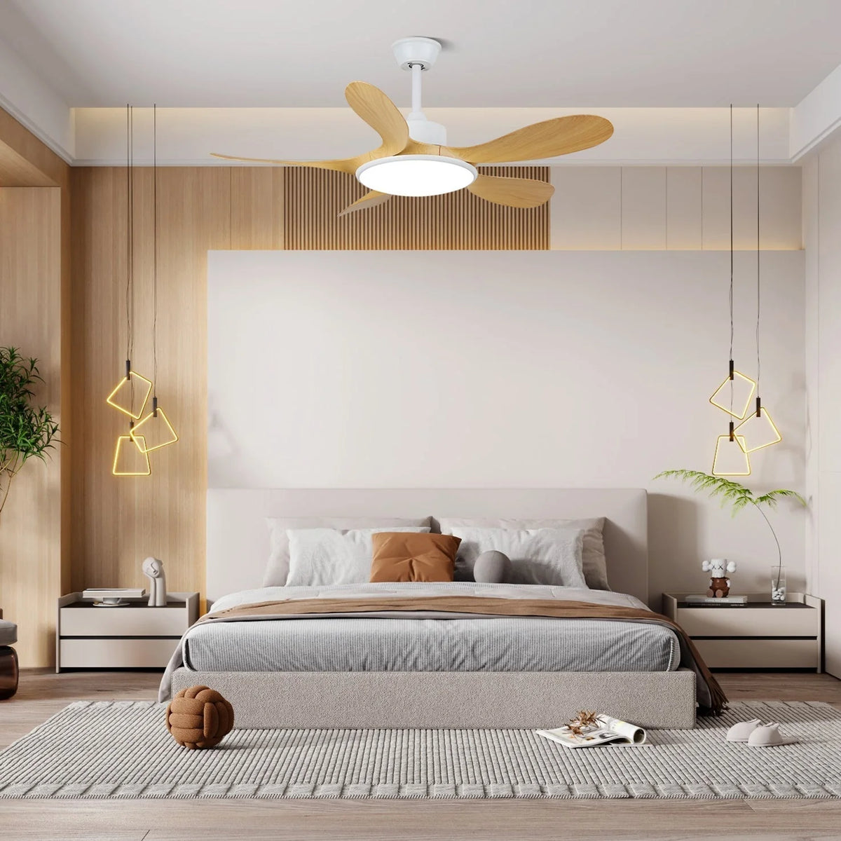 Ceiling Fan Light Dimmable LED & Remote Quiet Operation