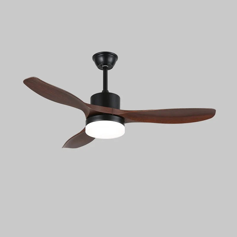 Ceiling Fan Light Dimmable LED & Remote Wood Blades