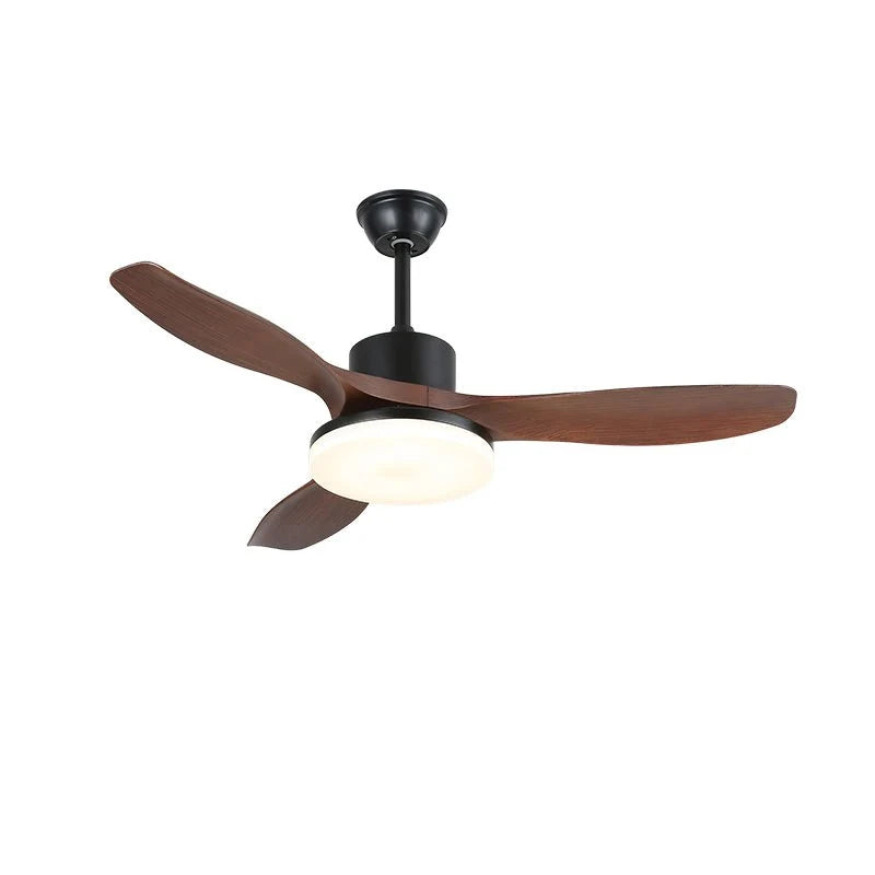 Ceiling Fan Light Dimmable LED & Remote Wood Blades