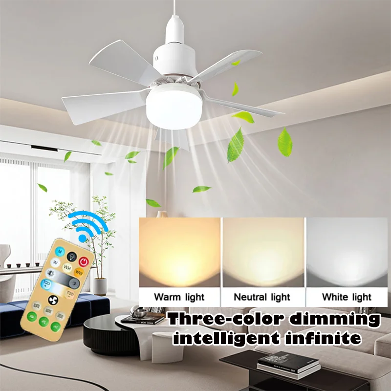 Ceiling Fan Light Dimmable LED Warm-to-Cool Remote Control