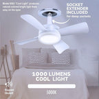 Ceiling Fan Light LED Dimmable & Remote Control